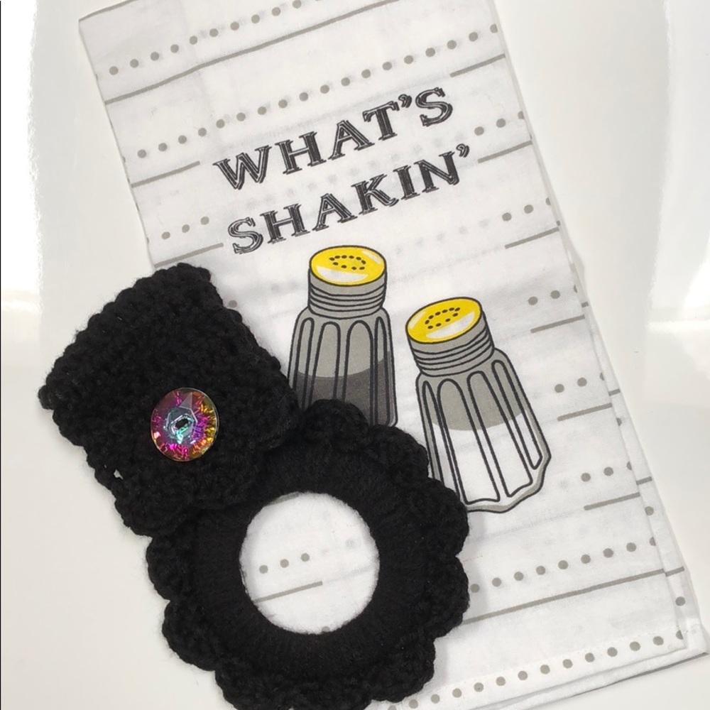 Kitchen towel hanger & cotton linen kitchen towel